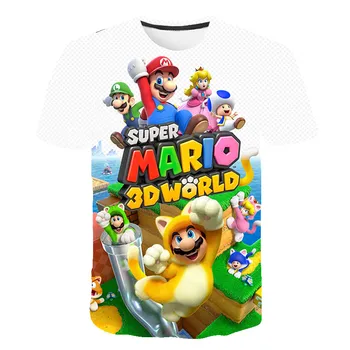 2020 Nye Mode Mario 3D Børn Drenge Sommeren polyester T-shirt Piger kortærmet T-Shirt Børn, Søde Toppe Tee 3-15 År