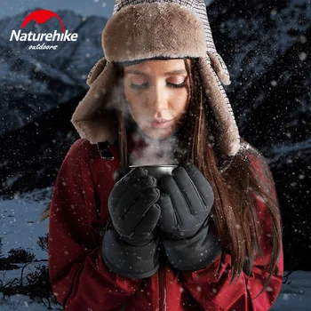 Naturehike fleece handsker varm vinter vindtæt ski handsker kvinde mand udendørs vandtætte handsker