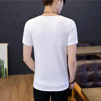 Bomuld Slanke mænd T-Shirt Casual Fashion T-shirt Kvalitet Berømte Brand Design nye Ankomst Mænd Sommer T-shirt