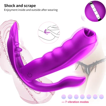 Bærbare Vibrator G Spot Klitoris Stimulator Vibrerende Sex Æg med Blowjobs Slikning Tungen Anal Dildo Vibrator Kvinder, Sex Legetøj