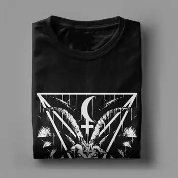 Trykt T-Shirts til Mænd Segl Af Lucifer Og Baphomet Tee Shirt Tilpasset Bomuld Hip Hop T-Shirts Julegave Tøj