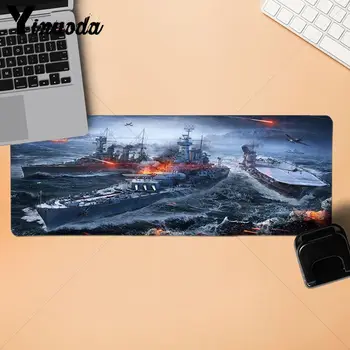 Yinuoda Nye Trykte Verden af Krigsskibe Gummi store PC Gaming musemåtte Størrelse for 300*900 400*900cm
