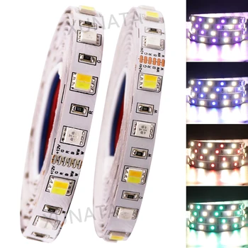 DC12V 24V RGB+CCT LED Strip Lys SMD 5050 RGBW RGBWW RGB WWA Fleksibel led Stripe Reb Tape Dekorative Lys 5M