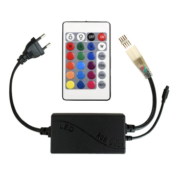 AC 220V RGB LED Strip Light Controller med fjernbetjening brug for 8mm 220V RGB LED Strip Light