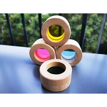 24pcs Børn Store Træ-Legetøj Sensoriske Rainbow Blokke Solid Gummi Træ Stabling Acryl at bygge Klodser Kreativ Pædagogisk Legetøj