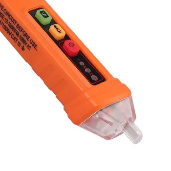 Neoteck 12-1000V/48V-1000V Ikke-kontakt Dual AC-spændingsdetektor Test Pen Justerbar Følsomhed med LED-Indikator Alarm Tilstand
