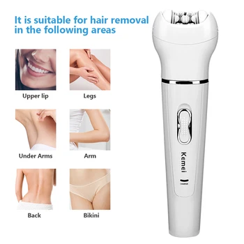 Kvinder Epilator 5 i 1 Ingen Smerter Body Hair Removal Kit Lady Shaver Fods Tæer Remover Fod Fil Elektriske Facial Cleansing Børste