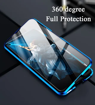 For Samsung Galaxy A91 A71 A51 Magnetiske Tilfælde 360 dobbelt-sidet Hærdet Glas etui til Galaxy S10 Lite M80S A91 Metal Bumper Case