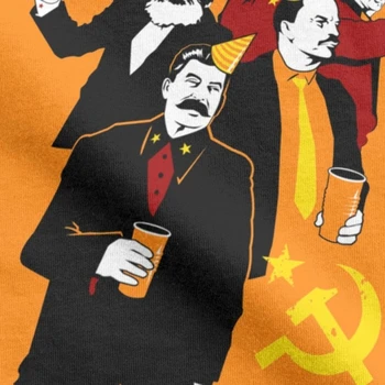 Det Kommunistiske Parti Mænd, Toppe, T-Shirt-Nyhed Bomuld T-Shirt Russiske Sovjetiske Marx, Lenin, Stalin, Mao Castro Socialisme T-Shirts