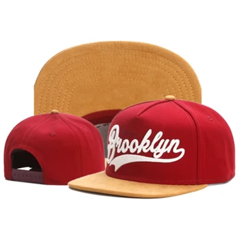Nyt Mærke FASTBALL CAP BROOKLYN faux ruskind hip hop red snapback hatte til mænd, kvinder voksen udendørs casual solen baseball cap knogle