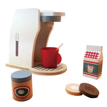 Børn, Træ-Foregive Spille Toy Kaffemaskine Set Spil Toy Hus Simulering Og Pædagogisk Legetøj Til Børn, Spille Spil