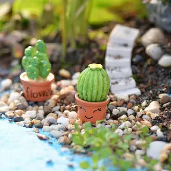 Sæt 7/7-PC ' er Miniature Planter Kaktus Bonsai Til Dukkehus Indretning Mini Foregive Spille Miniature Tilbehør Toy