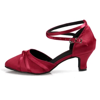 Nye arriver Tango dans piger Kvinder balsal latinske sko til Damer, 5CM Rød/brun/sort