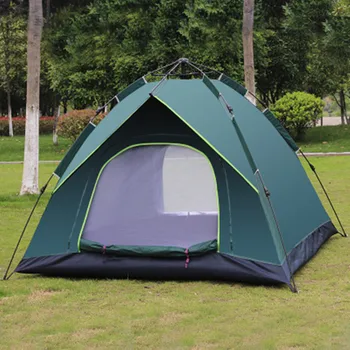 Camping Telt til 3-4 Personer Fuld Automatisk Hurtig åbning Falske Dobbelt lag solafskærmning Bbomb Udendørs Telt