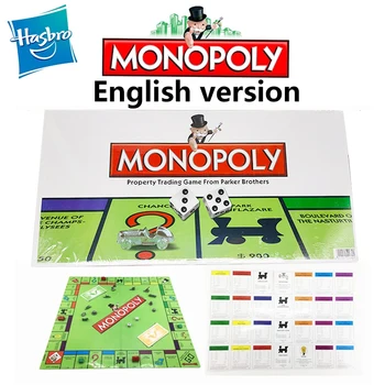 Monopol engelsk/russisk/spansk/arabisk/fransk/ Version Pædagogisk Legetøj Klassiske Monopoly-Spil, brætspil Party Spil til Fest