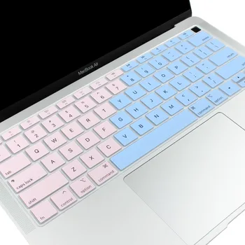 OS Version engelsk Silikone Keyboard Cover til MacBook Air 13 2019 2020 A2179 A1932 Touch-ID Gradient Farverige Tastatur Film