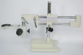 FYSCOPE 3,5 X-90X Mikroskop 50/50 Split Simul-Focal Mikroskop Dobbelt Boom Stand Trinokulartubus Stereo-Mikroskop Zoom