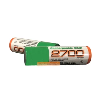 12pcs/masse Originalt genopladeligt batteri af AA-2700 mAh ni-mh 1,2 v AA batterier