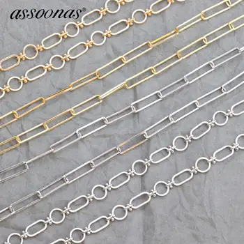 Assoonas C53,18K guld kæde,smykker, tilbehør,smykker resultater,charme,made hand,smykker at gøre,diy-øreringe, vedhæng,50cm/masse