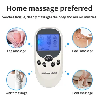 EMS El-Akupunktur Digital Terapi Tiere Body Massager Dual-Kanaler Puls Muskel Stimulator Nakken Ben smertelindring