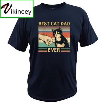 Bedste Kat Far Nogensinde Paw Fist Bump Fit T-Shirt Med Vintage Retro Gave Mænd Premium T-Shirt, Bomuld Af Høj Kvalitet Toppe