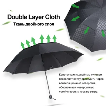 Kreative Paraply Klud, der er Dobbelt Lag, Stor Paraply Regn Kvinder 4Folding 10Ribs Vind-Resistente Mænd Rejser Bil Paraply, Parasol