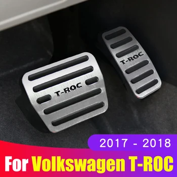Aluminium Bil Pedaler Accelerator Brændstof bremsepedalen Pad Cover PÅ For Volkswagen VW T-ROC T ROC 2017 2018 2019 2020 Auto Tilbehør