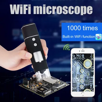 1000X WiFi Digital Mikroskop LED Lup Endoskop til iOS Android w/ Stå
