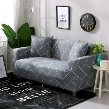 Geometriske sofa dække elastik til kæledyr til stuen lænestol slipcovers strække Hjørne sofa sofa dække enkelt loveseat