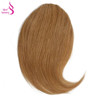 Ægte Skønhed Lige menneskehår Klip Pandehår Kinesisk Remy Hair Extension Bangs 20 gram Naturlig Sort Naturlige Frynser