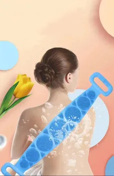 Brusebad Silikone Pensel Badehåndklæde Krat Tilbage Exfoliating Body Massage Dekontaminering Agent Badeværelse Tilbehør Hud Udrensning