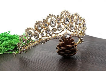 HIMSTORY Luksuriøse Crystal Vintage Peacock Brude Hår Tilbehør Til Bryllup Quinceanera Tiara Krone Festspil Diamante Tiara