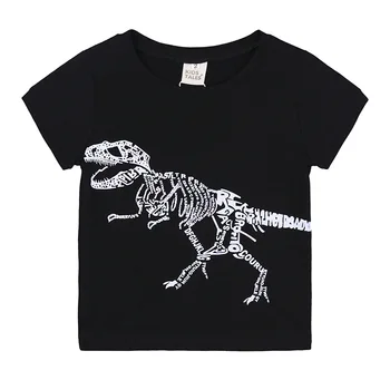 BINIDUCKLING Sommeren Boy Cartoon Dinosaur Print 2 STK/Sæt Kort Ærme T-Shirt+Shorts Bomuld Tøj Sæt, der Passer Til Børn Børn
