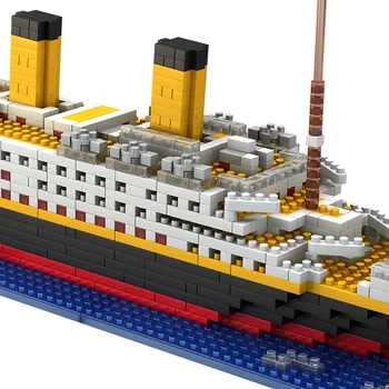 1860pcs RMS titanic Model stor cruise Skib/båd, diy Bygning Diamant Blokke klassikere Toy udstilling/samling Gave til børn
