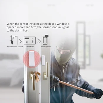 3pcs Trådløs Magnetisk Dør Sensor 433MHz to-vejs Dør Vindue Åben Adgang Detector Alarm System for Smart Home Security G90B G90