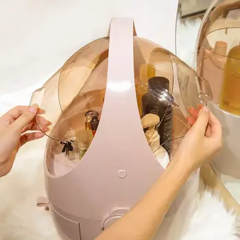 2020 Plads lager Stor Kapacitet Makeup Organizer Portable Kosmetiske opbevaringsboks Smykker Skuffe Vandtæt, Støvtæt med Låg