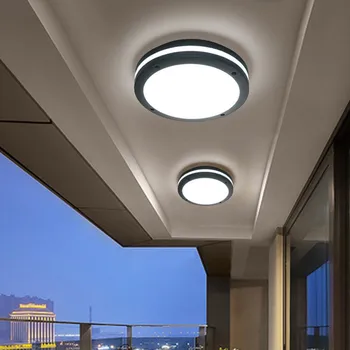 Thrisdar 24W 30W Korte Udendørs LED-loftslampe Aluminium Badeværelse, Balkon Midtergangen Korridor Veranda Vandtæt Panel, Loft Lys