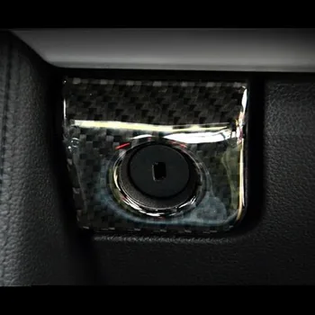 Carbon Fiber Copilot opbevaringsboks-Knapperne Panel Dækker Trim 2stk For Ford Mustang-2017 Bil Styling Interiør Ændret