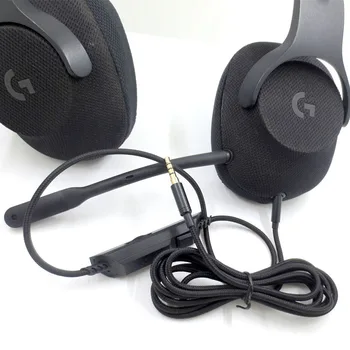 2m 3,5 mm til 3,5 mm Audio Kabel til Logitech G233 G433 G PRO X Gaming Hovedtelefoner Udskiftning Kabel Indbygget Mute Kontrol