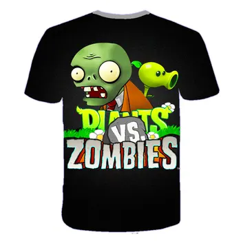 3D-Tegnefilm Animationsfilm Sjove, Søde Børn T-shirt 2020 Nye Planter vs Zombies Dreng Pige Alle-match t-shirt med O-Hals Baby Toppe