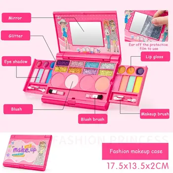 Prinsesse Børns Makeup Kosmetik Spille Box Sæt Makeup Pige Toy Læift, øjenskygge Sikkert, Ikke-giftige Kit Til Over 3 År Gammel
