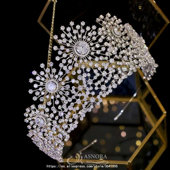Høj kvalitet smykker bridal crown Europæiske og Amerikanske luksus bryllup hovedbeklædning, Prinsesse Diademer, brudekjole tilbehør