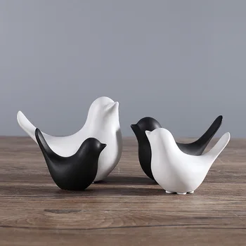 Moderne Enkel Nordisk Keramik Lille fugl Dekoration Hjemme Håndværk Desktop Skab, der er Pynt Fugl Model Gave