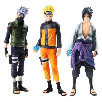 3styles Anime Naruto Figurer Uzumaki Naruto Sasuke Uchiha Kakashi Hatake PVC-Action Figur Collectible Model Legetøj Gave Til Børn