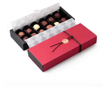 Rød rektangel 12 huller huller chokolade emballage til Valentine ' s Day chokolade gaveæske