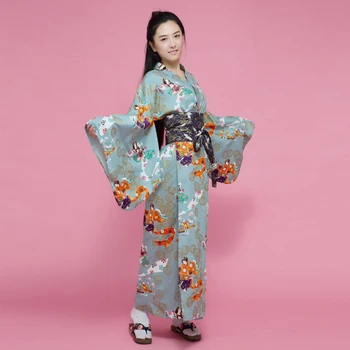 Kvinder Japansk Stil Yukata Kimonoer Japansk Kimono Traditionelle Kostume Kvinde Kjole Cosplay Damer Yukata Med Obi