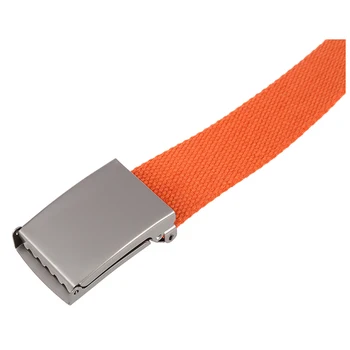 Unisex Almindelig Strop, Lærred, Metal Spænde Bælte (Orange)