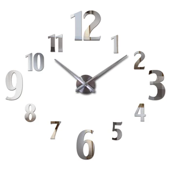 Hot salg vægur diy reloj de skrabede moderne design horloge murale store dekorative ure mekaniske ure stue kort