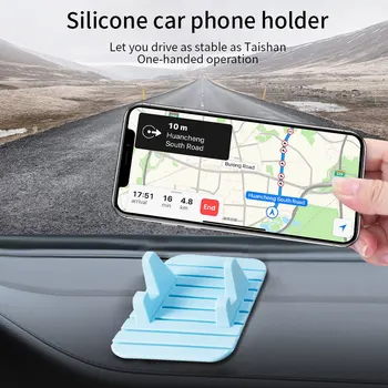Universal Silikone Bil telefonholder, der er skridsikker gummimåtte Dashboard Mount Holder Stand holder Til iPhone Samsung Xiaomi Huawei
