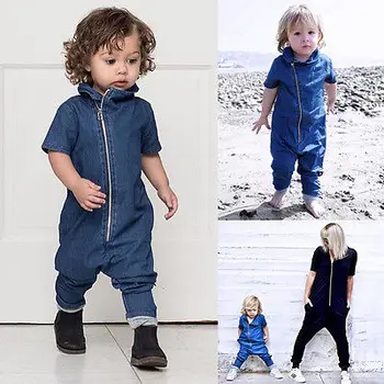 Fashion Børnene Rompers Denim Nyfødte Barn Baby Drenge Romper Buksedragt Udstyr, Tøj til Børn Tøj 0-3Y